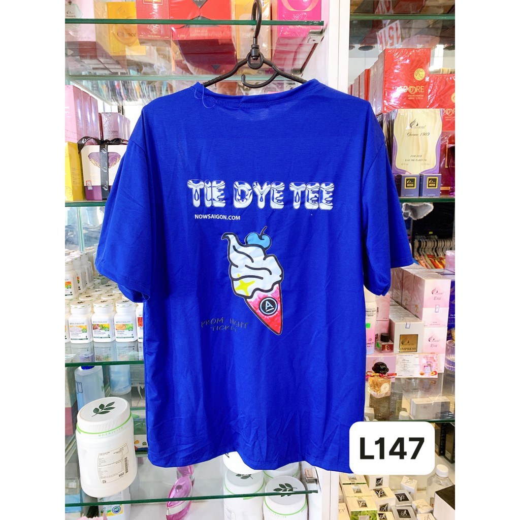 Áo thun 𝑭𝒓𝒆𝒆𝒔𝒉𝒊𝒑 Áo phông form rộng Unisex L147, mặc lớp, nhóm, cặp, in chữ tie dye tee hình CÂY KEM