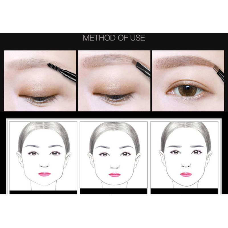 Chì Kẻ Mày Màu Đen/Nâu Tự Nhiên Lâu Trôi Kháng Nước