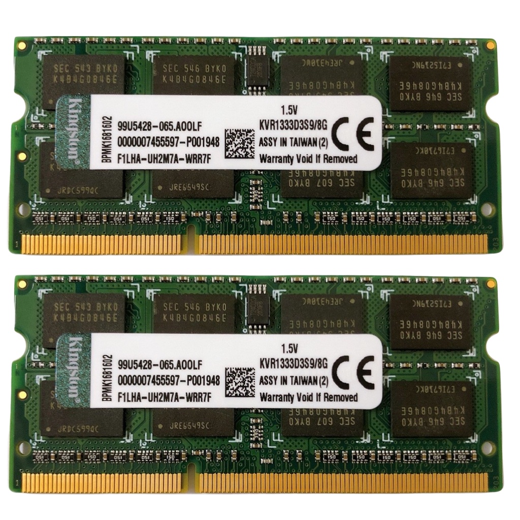 Ram Kingston 8GB DDR3 1333MHz PC3-10600 1.5V Laptop Macbook