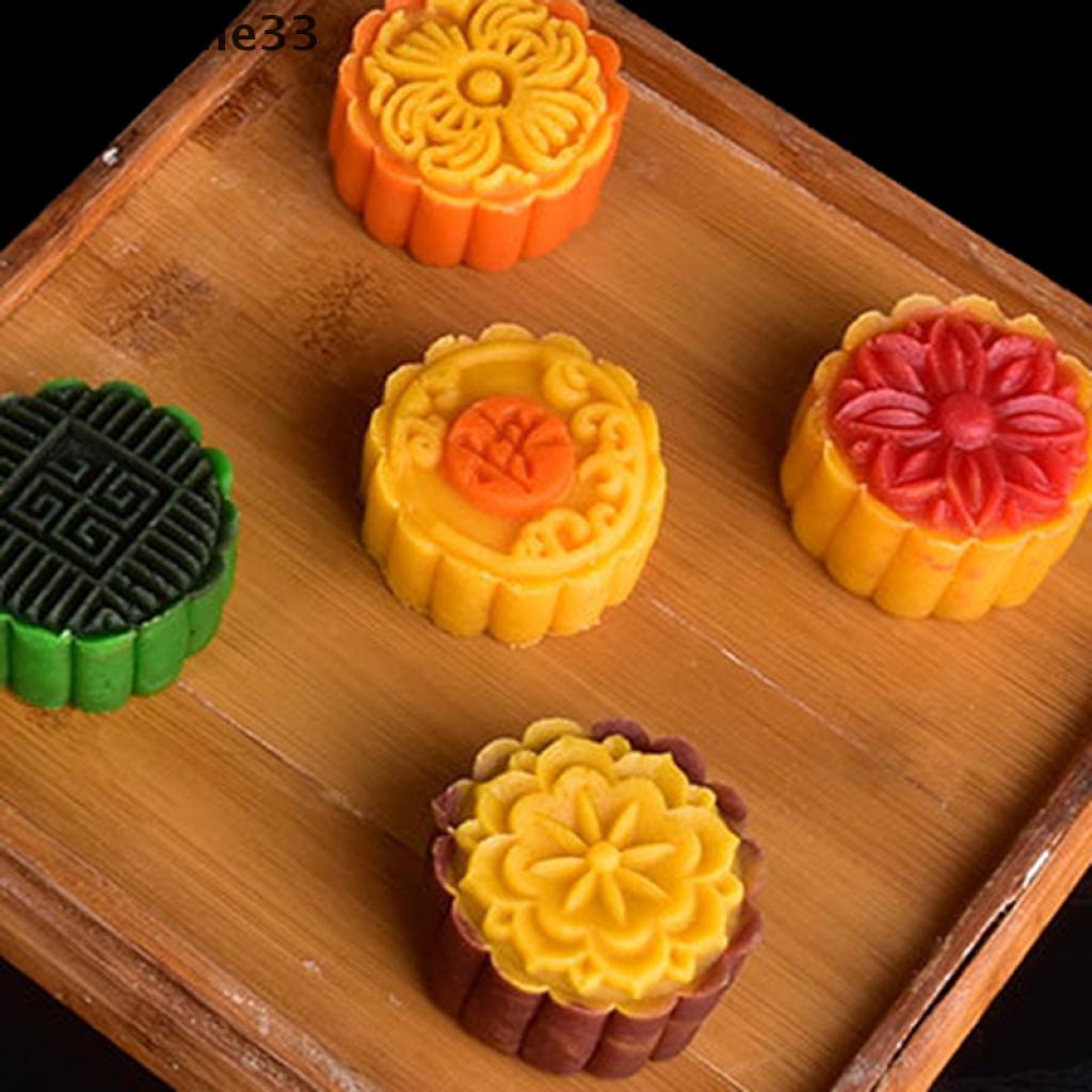 Khuôn Làm Bánh Trung Thu 50g Hình Bông Hoa