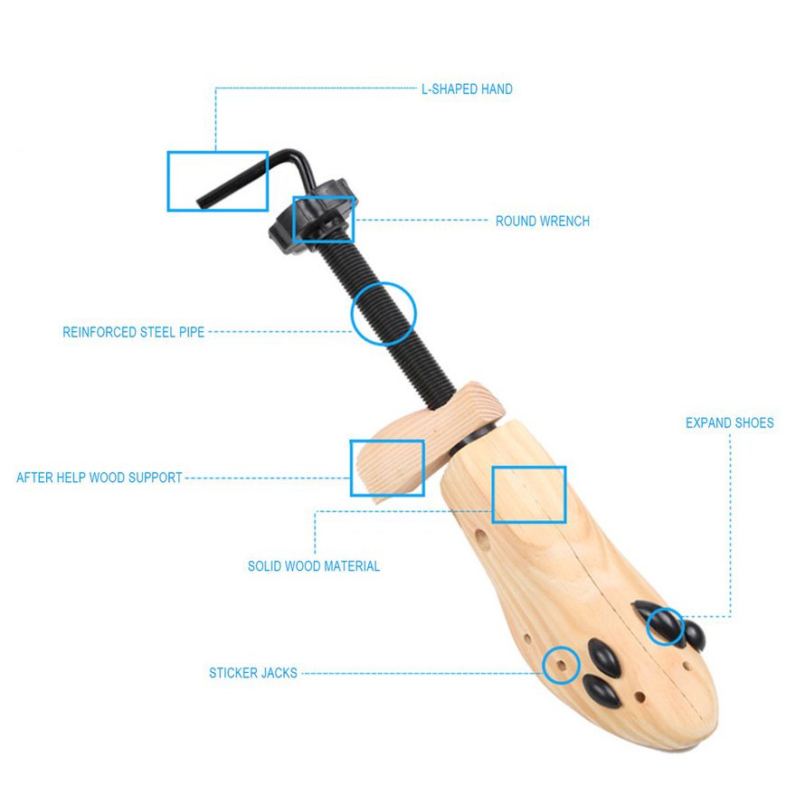 Đàn ông Phụ nữ Giày gỗ có thể điều chỉnh Cáng Máy định hình Giày phổ dụng Mở rộng