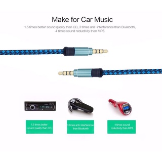 Jack Audio 2 đầu 3.5 bọc dù 1,2m siêu bền