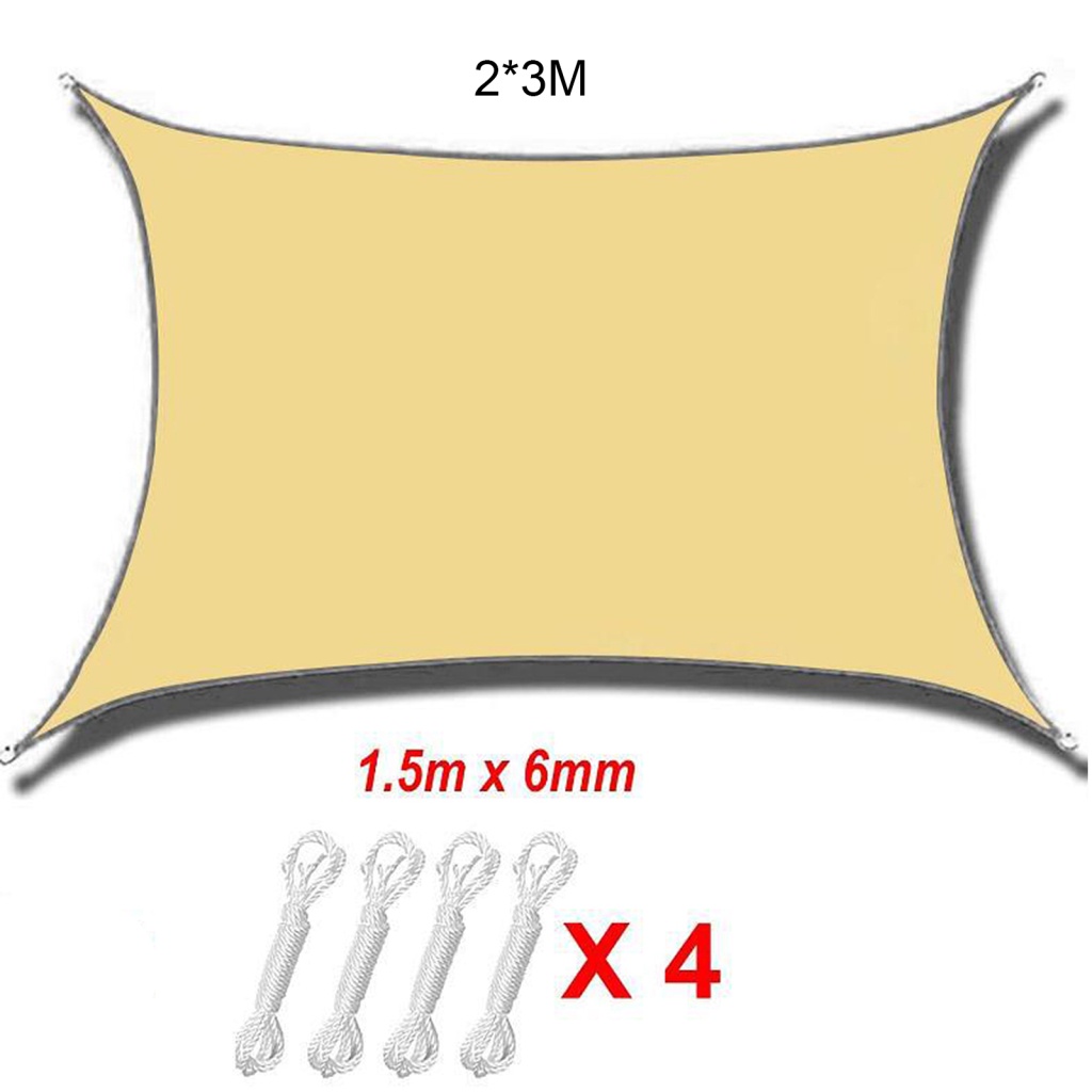Tấm Che Nắng UV Hình Chữ Nhật 2x3m Chống Tia UV Kèm Dây Cáp Tiện Dụng Cho Sân Vườn