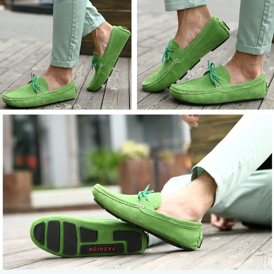 Giày da lộn chất liệu da bò thật thời trang sang trọng lịch lãm cho nam