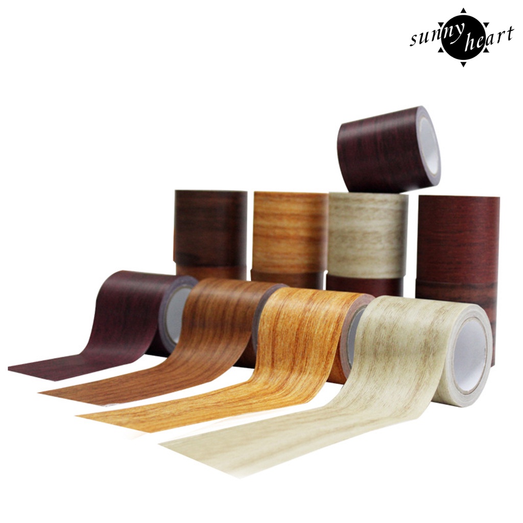 1 Cuộn Băng Keo Dán Sàn Nhà Bằng PE Họa Tiết Vân Gỗ Độ Dính Cao