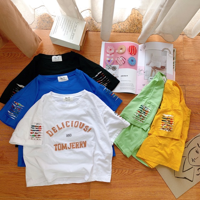 Áo thun croptop Tom&Jerry