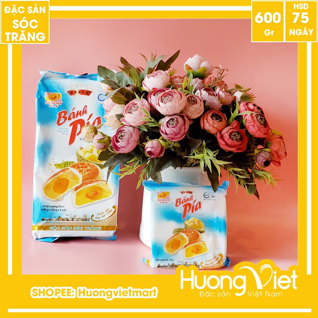 Bánh Pía Sóc Trăng đậu xanh sầu riêng trứng Tân Huê Viên 600g luca333