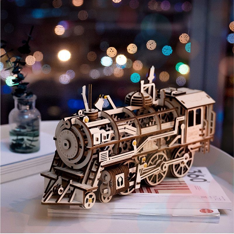 Mô hình Cơ động học Đầu Máy Xe Lửa - LK701 Locomotive Robotime