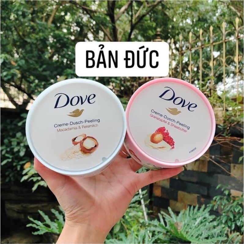 Tẩy Da Chết Body Dove Bản Đức- nội địa- làm mịn, dưỡng sáng, đều màu da cơ thể