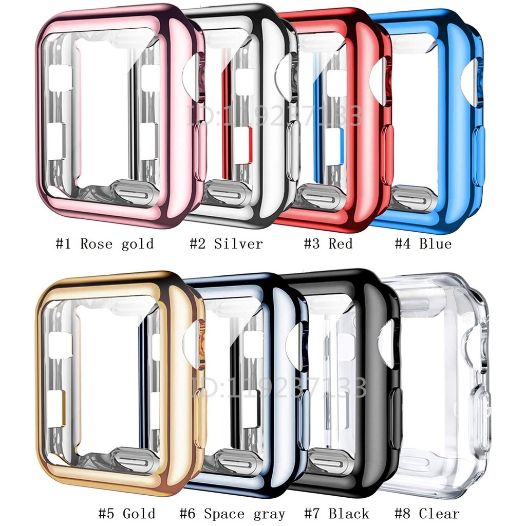 Vỏ TPU mềm bảo vệ màn hình đồng hồ thông minh Apple Watch 45/41/44/40/42/38mm Series 7/SE/6/5/4/3/2/1