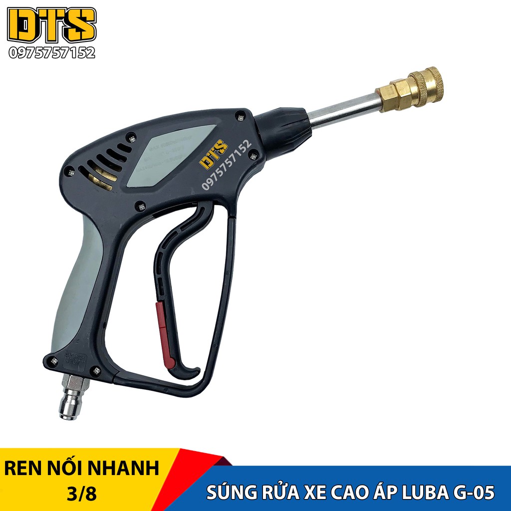 ⚜️FREESHIP⚜️ Súng rửa xe cao áp Luba G-05 cho máy xịt rửa, rửa xe công nghiệp, áp lực 5000PSI, ống Inox cao cấp (Bản nân