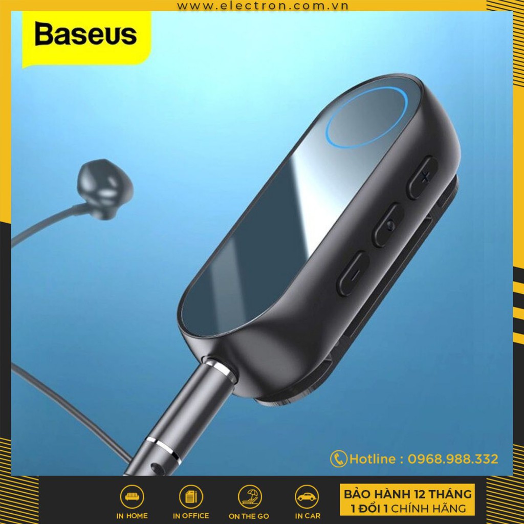 Bộ Bluetooth Receiver Baseus BA02 Wireless Adapter (Audio Bluetooth V5.0 Receiver to Jack 3.5mm, for Earphone / Speaker)