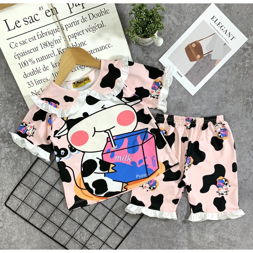 Bộ ngố cổ bèo bé gái -Hot sale