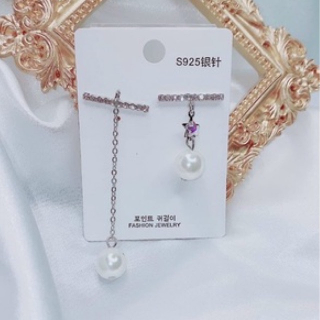 Bông tai ngọc trai nhân tạo nhẹ nhàng nữ tính SANG TRỌNG