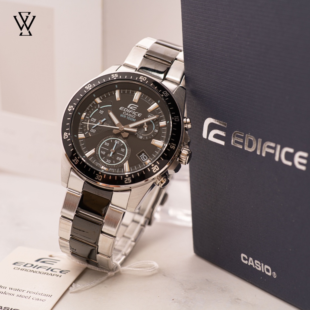 Đồng Hồ Quartz Nam Casio Edifice WATCHSTORE EFV-540SBK-1AVDF, Mặt Kính Khoáng 43.8mm, Dây Kim Loại, Vỏ Thép Không Gỉ