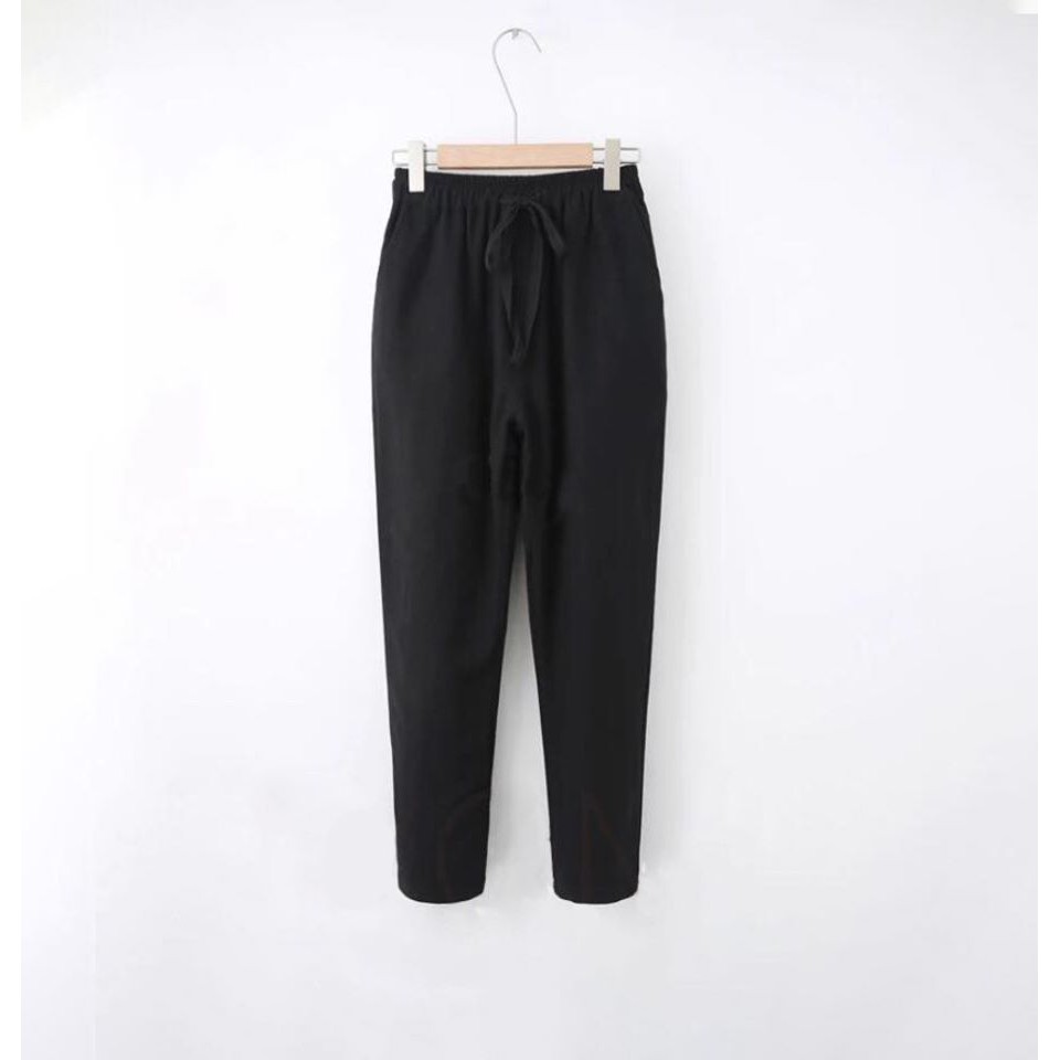 Quần Baggy XƯỚC Cạp Chun Mặc Mát Cho nàng