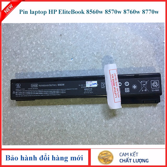 Pin laptop HP EliteBook 8570w 8760w 8770w 8560W VH08L VH08 8 cell loại tốt