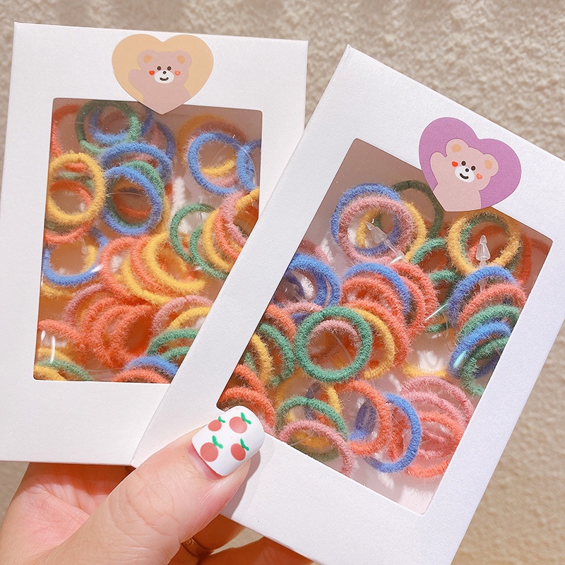 Set 10 Dây Buộc Tóc Nhỏ Xinh Phong Cách Hàn Quốc Cho Bé Gái