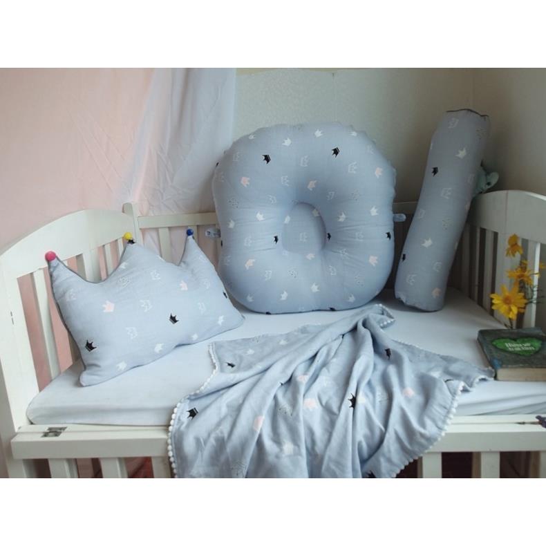 SET GỐI CHỐNG TRÀO NGƯỢC, GỐI ÔM,GỐI NẰM,CHĂN VẢI XÔ MUSLIN ORGANIC HÀN QUỐC