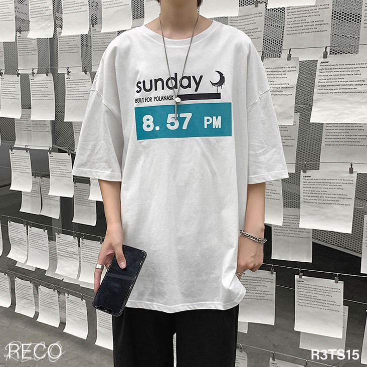 Áo thun, phông nam Hàn Quốc cao cấp dáng rộng tay lỡ T-Shirt Loose R3TS15