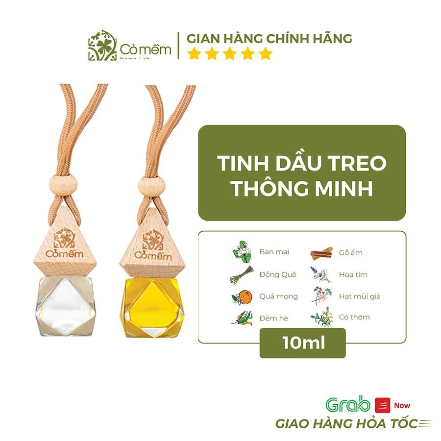 Tinh Dầu Treo Xe Ô Tô Phòng Ngủ Treo Tủ Quần Áo Nhà Vệ Sinh Thiên Nhiên Nguyên Chất Tự Tỏa Hương Cỏ Mềm 8,5ml