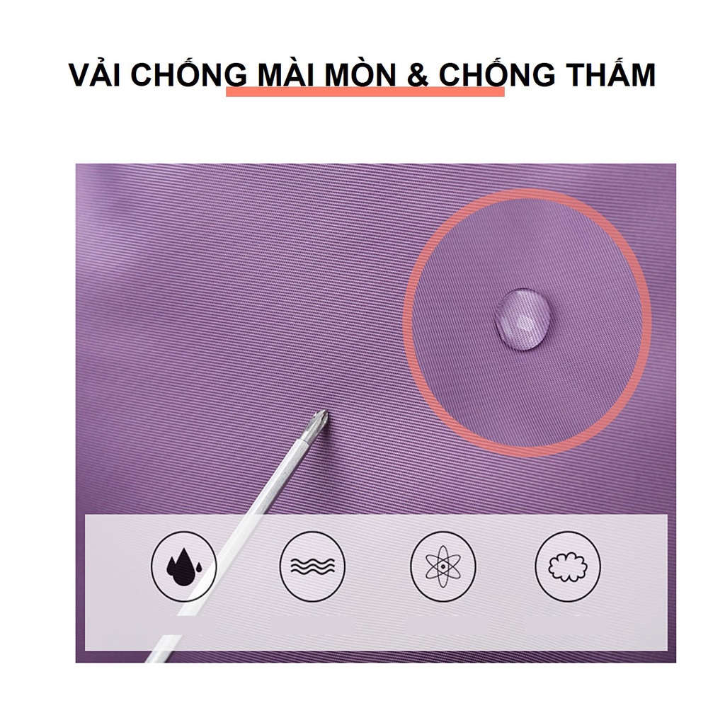 Túi Du Lịch Pink 2 Tầng Nhiều Ngăn Có Ngăn Tách Đồ Khô Ướt, Cài Vali Sarus Crane SC34