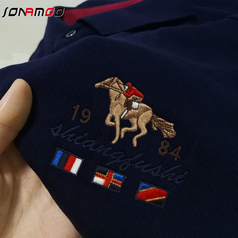 Áo polo Ngắn Tay Thêu Họa Tiết Đơn Giản Theo Phong Cách Mùa Hè Dành Cho Nam