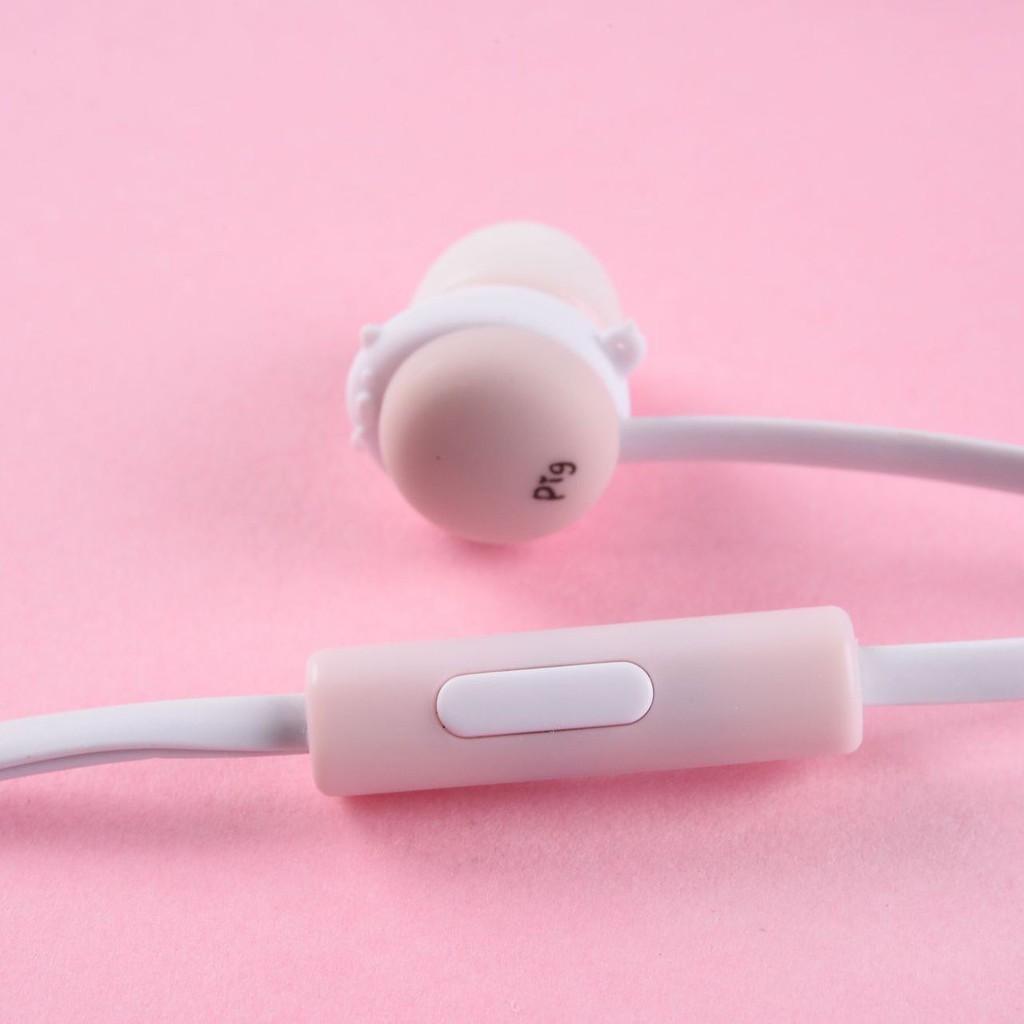 Tai nghe Bella 925 hình heo ngộ nghĩnh có mic đàm thoại và hộp đựng chống rối