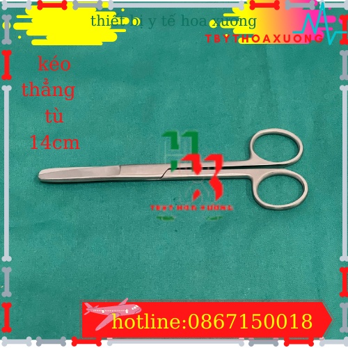 [ Hàng Cao Cấp ] Kéo Y Tế Thẳng Hai Đầu Tù 14cm Parkistan - Kéo Cắt Thuốc 14cm