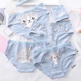 [CHE TÊN 100%] Quần Lót Nữ Cute 01 Quần Chíp Mèo Xanh Chất Cotton Quảng Châu Cao Cấp Sexy Xịn Đẹp Lamodu Shop