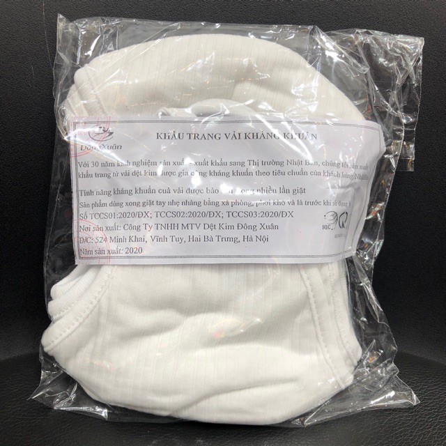 nick 3 Khẩu trang cotton 2 lớp kháng khuẩn công nghệ Nhật Bản VINATEX005 &lt;RẺ VÔ ĐỊCH&gt;