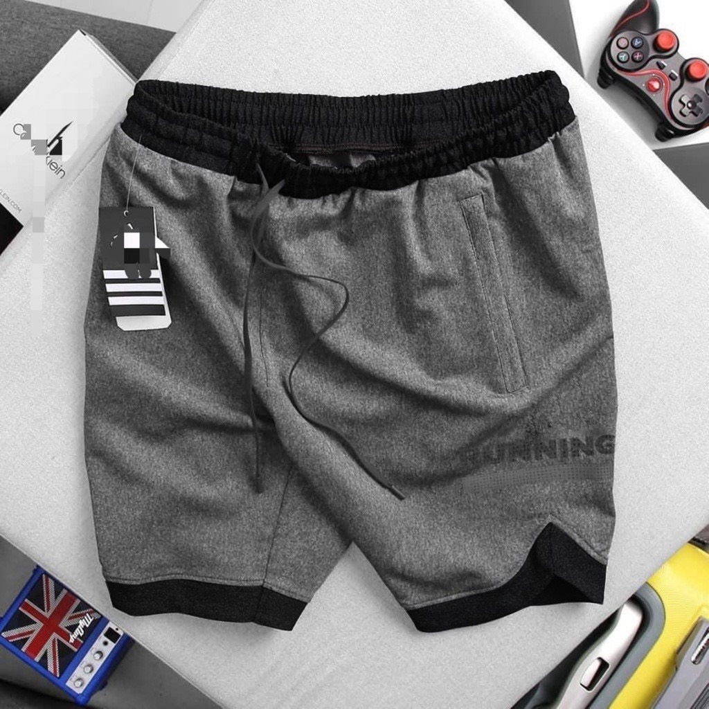 BIGSIZE - Quần short thun phối viền chân running sz 90 - 130kg