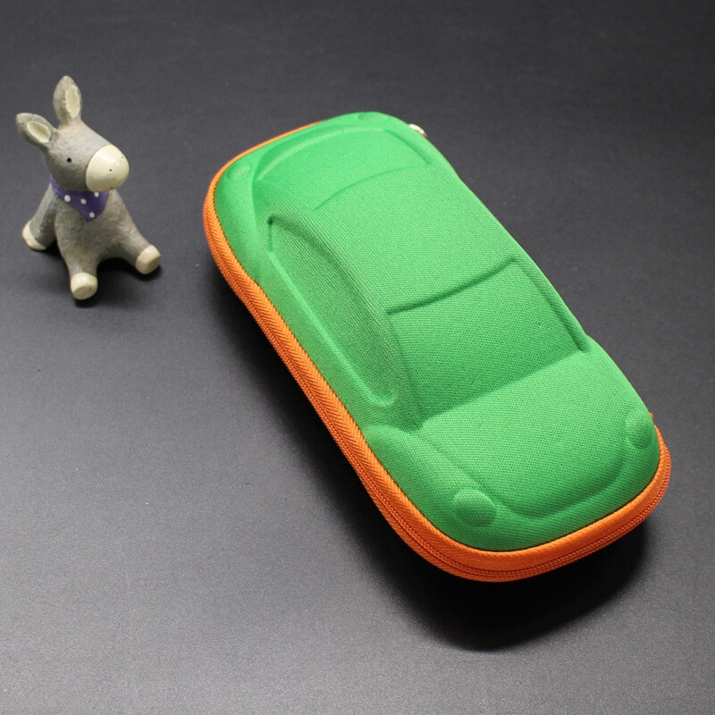 Hộp Đựng Mắt Kính Có Khóa Kéo Họa Tiết Xe Hơi Hoạt Hình Cho Bé Ốp