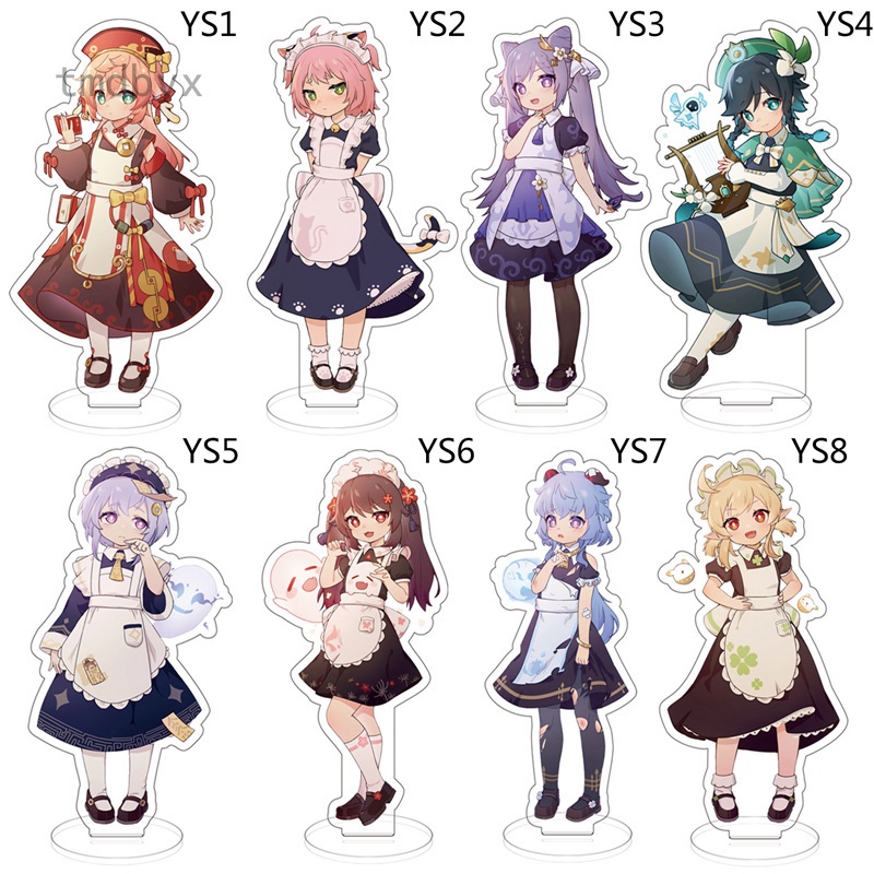 Tmdbyx Giá đỡ mô hình nhân vật anime Genshin Impact bằng acrylic dễ thương để bàn trang trí