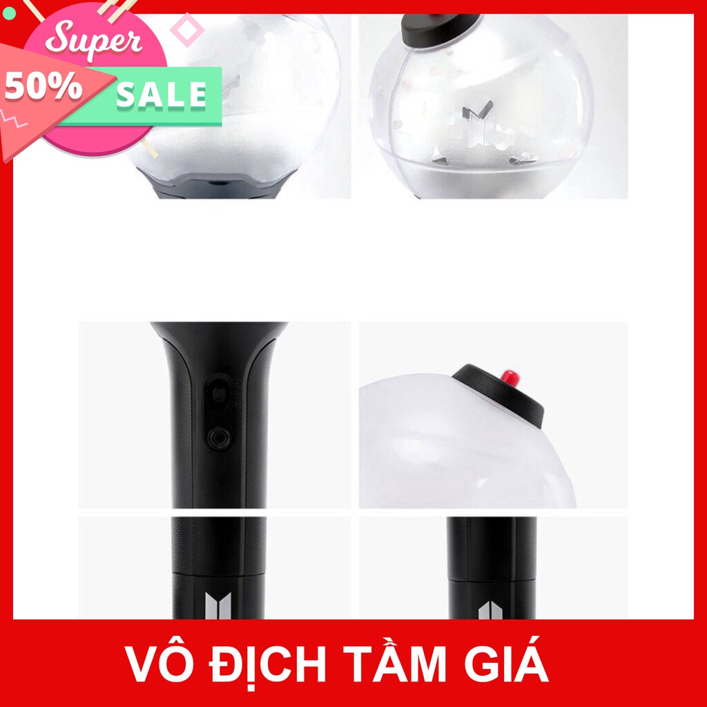 Chuyendokpop Bomb bts ver 3 lightstick đèn phát sáng cổ vũ unoff hàn quốc, phong cách hàn quốc, idol CẢM ƠN ĐÃ TIN TƯỞNG