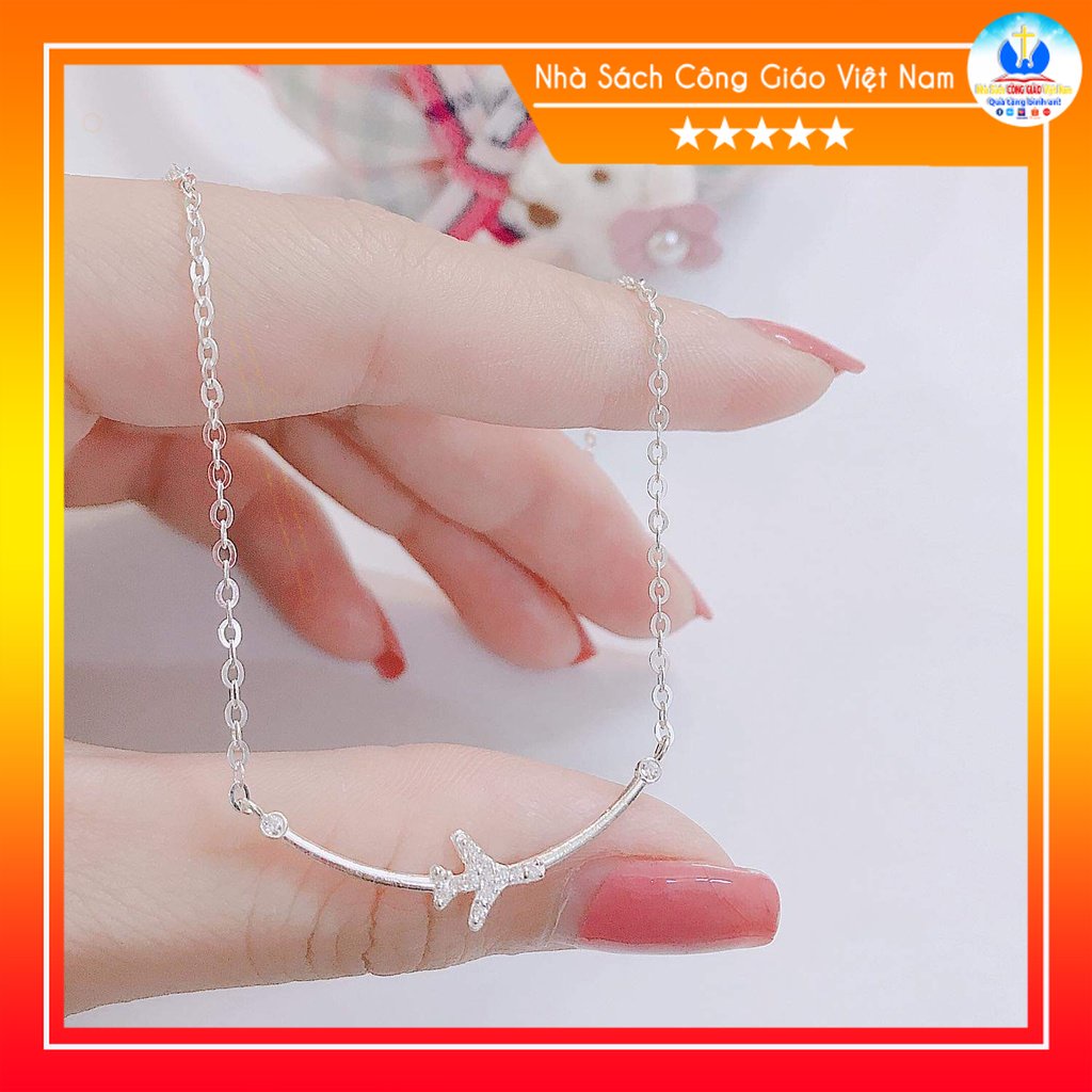 Dây chuyền bạc mặt máy bay N010 Quà tặng sinh nhật, bạn gái, bạn bè, người thân ý nghĩa