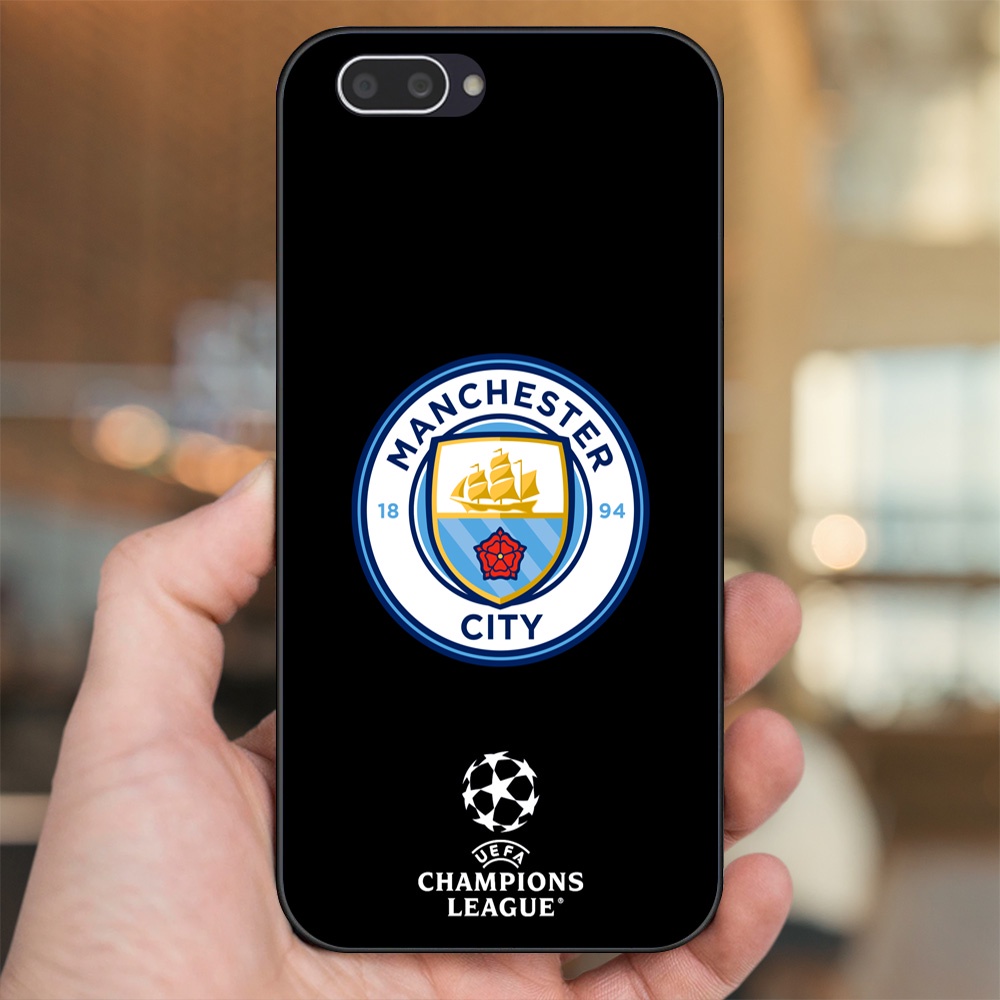 Ốp lưng Oppo A3S viền đen in hình Manchester City MC