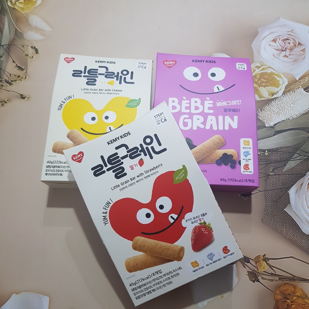 Bánh ăn dặm ngũ cốc dinh dưỡng Kemy Kids cho bé 8m+