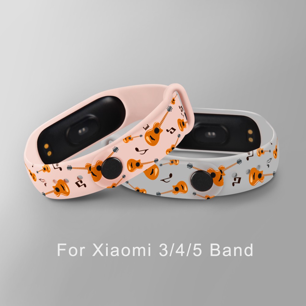 Dây Đeo Silicon Họa Tiết Hoạt Hình Cho Đồng Hồ Thông Minh Xiaomi Mi Band 5 4 3 Xiaomi Miband 3 Iomi 5