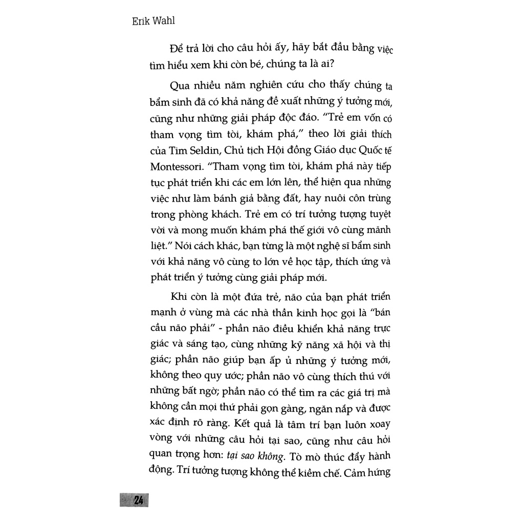 Sách- Khôi Phục Tài Năng Sáng Tạo(Erik Wah - Văn Lang)