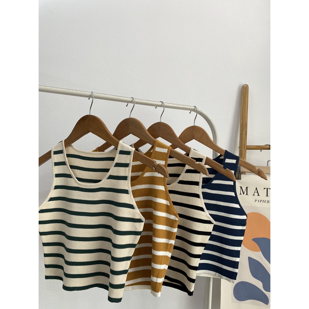 Áo Tanktop kẻ min