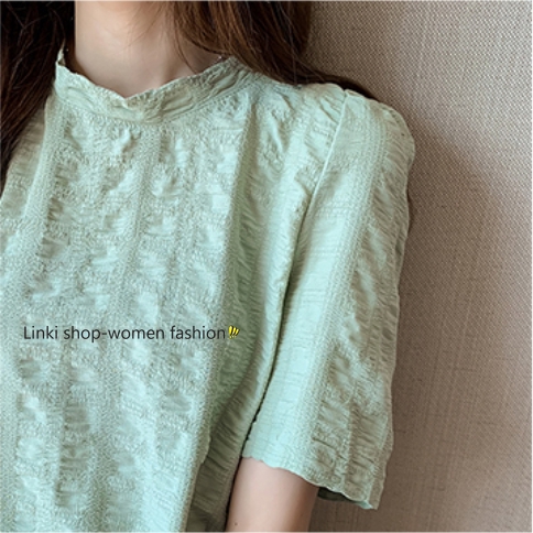 Áo chiffon ngắn tay thời trang cho nữ | BigBuy360 - bigbuy360.vn