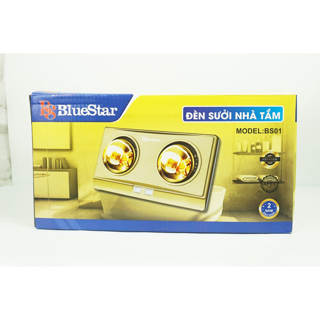 Đèn sưởi nhà tắm Bluestar BS01/BS02 2 bóng và 3 bóng - CHÍNH HÃNG BLUESTONE