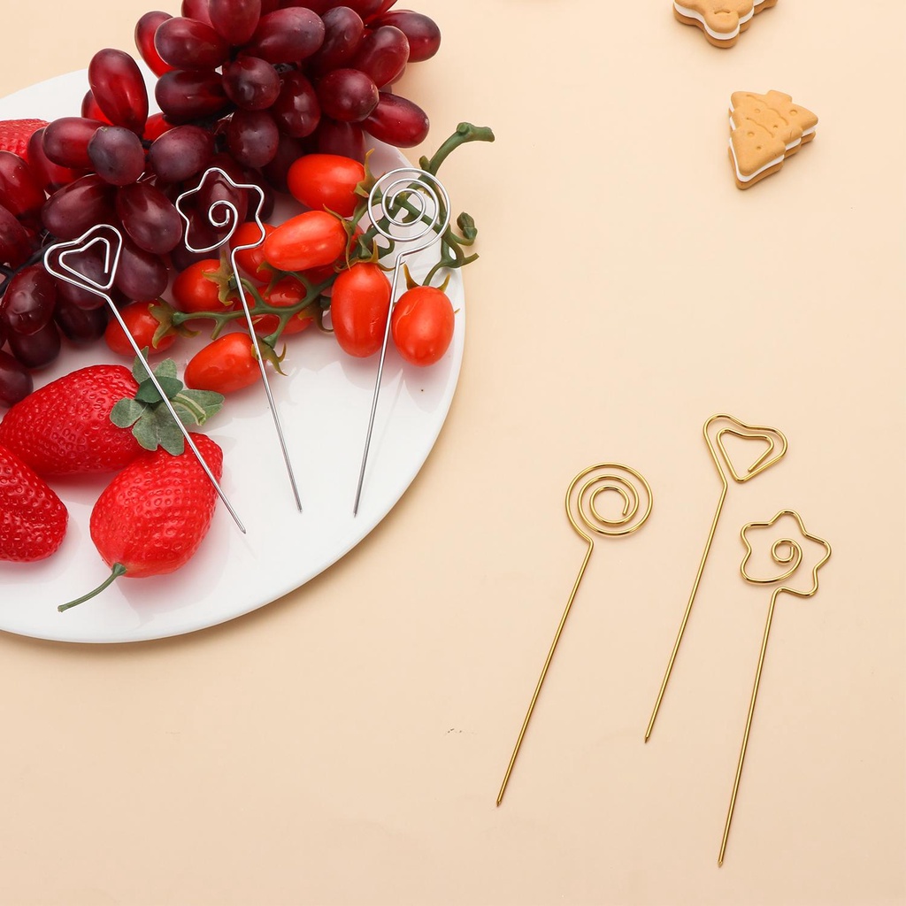 BORAG Set 2 Tăm Xỉa Răng Hình Trái Tim Trang Trí Bàn Ăn
