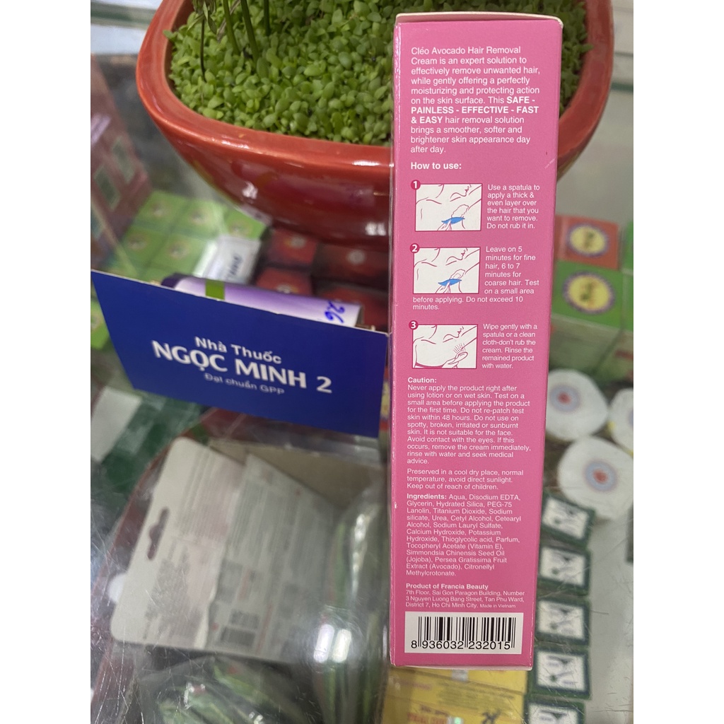 ✅ [Chính Hãng] Cleo Kem Bơ Tẩy Lông Cho Da Nhạy Cảm Cho Da Thường hộp 50g