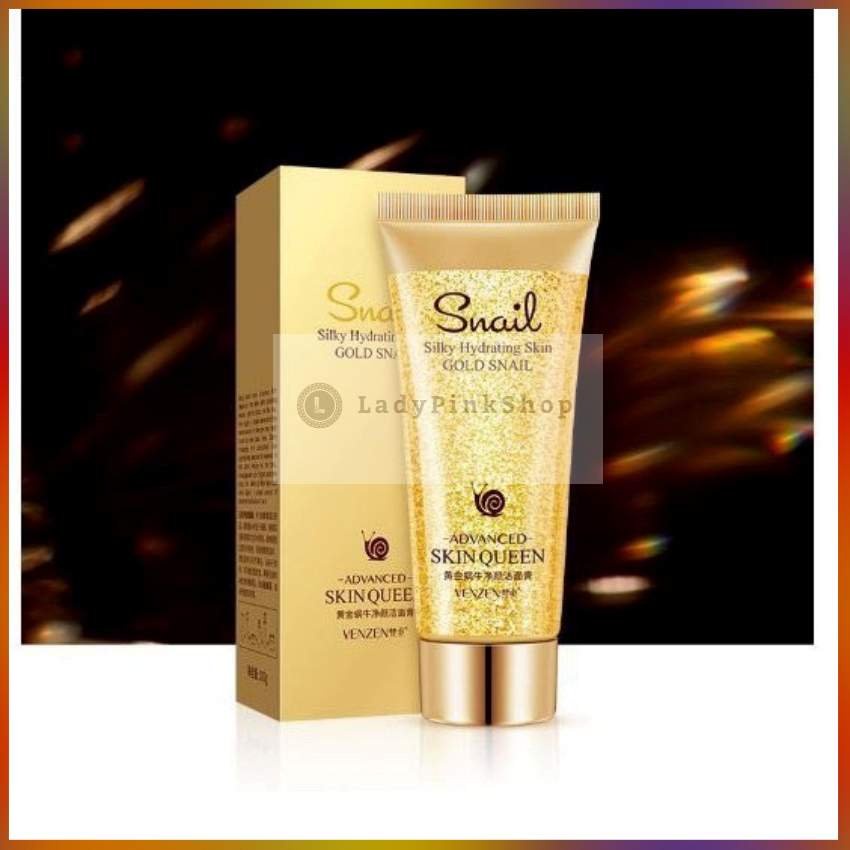 Sữa rửa mặt chống lão hoá, dưỡng ẩm, trắng da Venzen 100g/Hộp dưỡng chất 24k và ốc sên