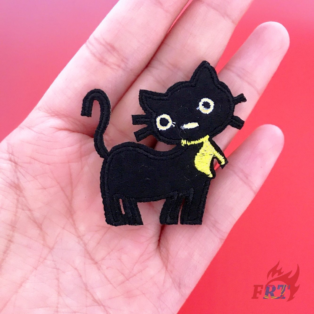☸ Animals - Black Cat Lover Patch ☸ 1Pc Cute Cartoon Diy Sew on Iron on Patch （Lover - Series 04）