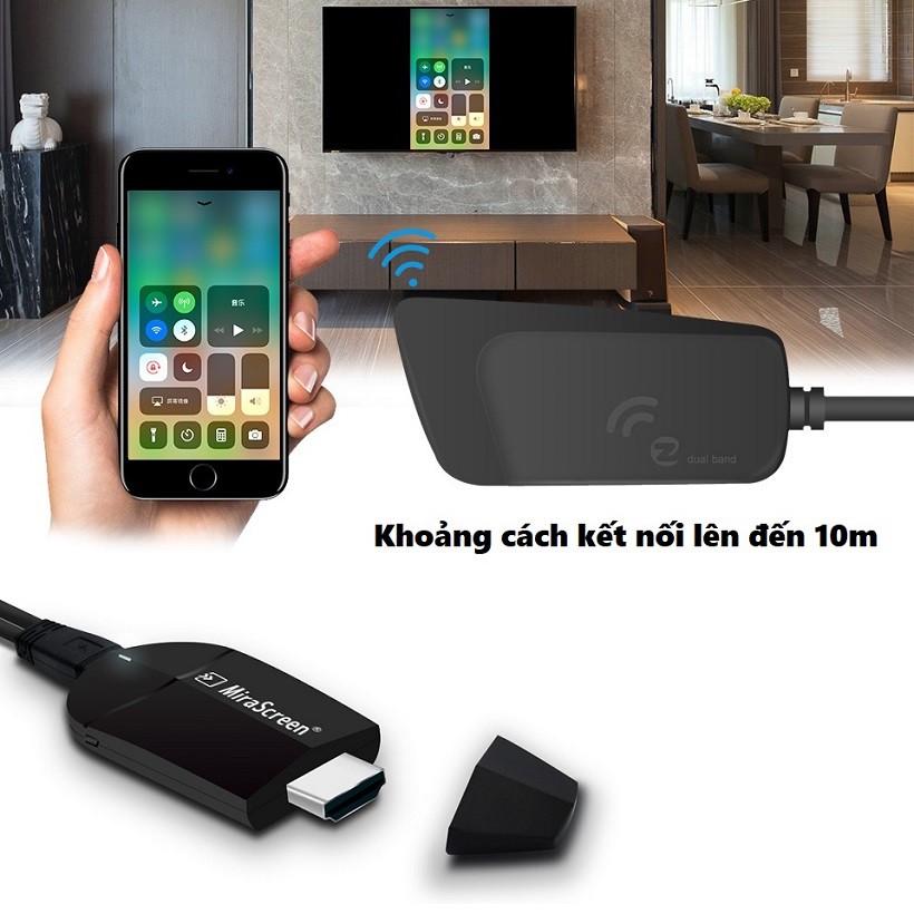 Thiết bị HDMI không dây Miracast K6 độ phân giải tối đa lên đến 4K