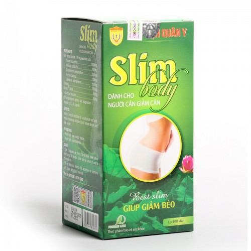 Viên giảm béo giảm mỡ lá sen Slim Body New Học viện Quân Y 100 viên mới nhất