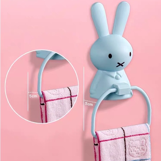 Giá treo khăn tắm XIAODUOJIAJU không cần khoan thiết kế phong cách hoạt hình xinh xắn 365